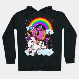 Donut Riding Unicorn Cute Hoodie